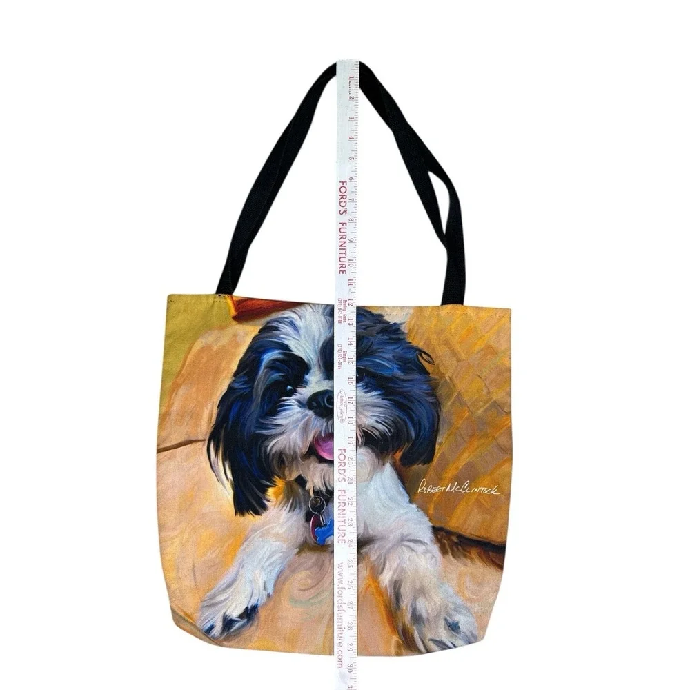 Robert McClintock Shih Tzu Dog Tote‎ Bag Polyester USA Made